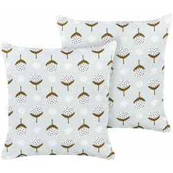 Set di 2 cuscini da giardino per esterni Cuscini decorativi quadrati con stampa geometrica 45 x 45 cm Verde chiaro Cuneo