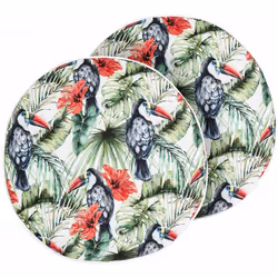Cuscini da giardino con stampa floreale. Esplora un paradiso tropicale con questo set di 2 cuscini decorativi. Vibranti ed es ...