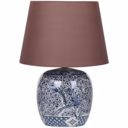 Lampada in porcellana con motivo elegante. Illumina i tuoi spazi con questa lampada da tavolo, arricchita da un affascinante ...