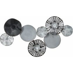 Beliani - Decorazione da parete moderna da parete in ferro nero e grigio fatta a mano 78 x 49 cm Tennessine