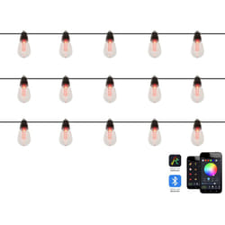 Beliani - Catena luminosa led con 15 luci che cambiano colore controllate da app 1150 cm con telecomando multicolore Itilleq