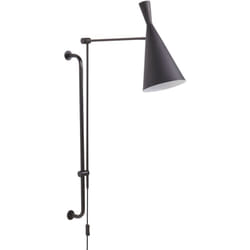 Beliani - Lampada da parete moderna con paralume a cono in metallo nero braccio regolabile e interruttore on/off Marisa