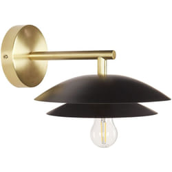 Beliani - Lampada da parete moderna con base in metallo nero e paralume a cono Lasolo