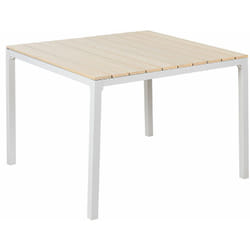 Tavolo da Giardino beige e Alluminio Bianco Resistente Moderno Prato