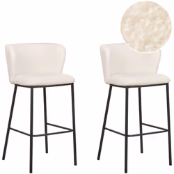 Set di 2 sedie da pranzo senza braccioli . Rendi la tua cucina unica con questo elegante set di sgabelli. Realizzati in resis ...