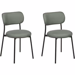 Set di sedie imbottite moderne . Trasforma la tua cucina o la tua zona pranzo moderna in modo semplice con questo set di due  ...