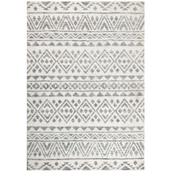 Beliani - Tappeto da salotto moderno motivo geometrico tinta unita Beige Grigio 160 x 230 cm Aspani