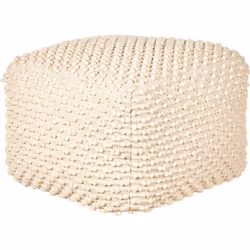 Pouf intrecciato a mano. Presentiamo una versatile aggiunta alla tua casa, adatta sia per il soggiorno che per la camera da l ...