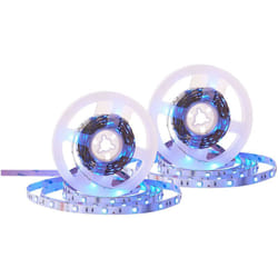 Set di 2 strisce 5 M LED di illuminazione regolabile 16 colori + luce bianca Controllo remoto KIKORI
