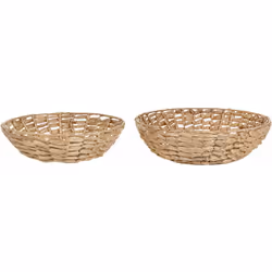 Set di ciotole fatte a mano. Un set di due ciotole decorative intrecciate a mano rappresenta un'aggiunta incantevole e pratic ...