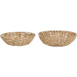 Beliani - Set di 2 ciotole decorative rotonde in giacinto d'acqua chiaro Dalat