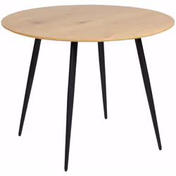 Classico tavolo tondo. Rinnova il tuo spazio da pranzo con questo tavolo rotondo senza tempo. Realizzato in MDF e acciaio, è ...