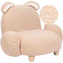 Poltrona animale Imbottitura in poliestere Forma di coniglio Design Peluche Mobili per bambini Beige Kanna