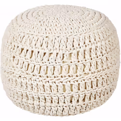 Pouf rotondo da salotto. Abbraccia l'atmosfera bohémien nel tuo spazio con il nostro pouf. Intrecciato a mano con puro cotone ...