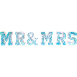 Beliani - Decorazioni led Lettere Iridescenti Luci Mr&Mrs usb Insegne luminose Polvere multicolore Pollux