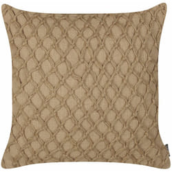 Beliani - Set di 2 cuscini in iuta sfoderabile con imbottitura con bordo decorativo a righe 45 x 45 cm Beige Collomia