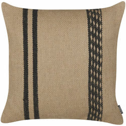 Cuscino in iuta con imbottitura sfoderabile Beige e nero 45 x 45 cm Desalix