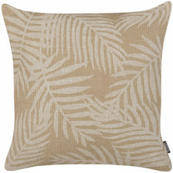 Beliani - Cuscino in iuta naturale con motivo a foglie in stile boho 45 x 45 cm Beige Rubus