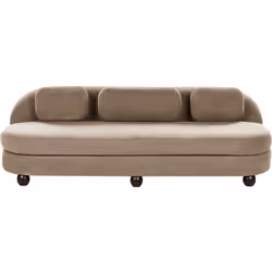 Divano imbottito con gambe in legno. Progettato per unire comfort ed eleganza, questo divano si distingue per le sue linee mo ...
