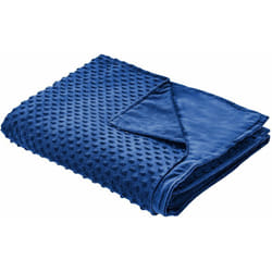 Beliani - Copripiumino per coperta ponderata moderna in tessuto di poliestere 135 x 200 cm con motivo a puntini Blu Marino Callisto