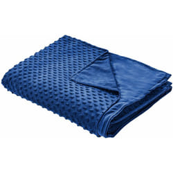 Beliani - Copripiumino per coperta ponderata moderna in tessuto di poliestere 150 x 200 cm con motivo a puntini Blu Marino Callisto