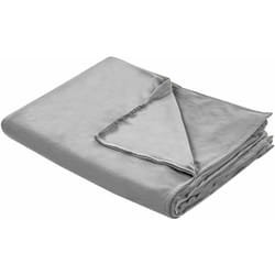 Beliani - Copripiumino per coperta ponderata moderno in tessuto di poliestere 135 x 200 cm con motivo a tinta unita Grigio Scuro Rhea