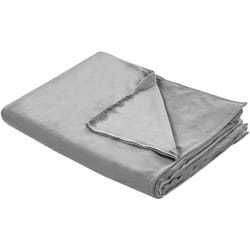 Copripiumino per coperta ponderata moderno in tessuto di poliestere 150 x 200 cm con motivo a tinta unita Grigio Rhea