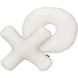 Beliani - Set di 2 cuscini in tessuto decorazione tessile marrone chiaro a forma delle lettere xo Hesperis