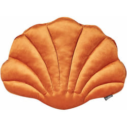 Beliani - Cuscino decorativo in velluto a forma di conchiglia arancione a tinta unita Consolida