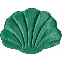 Beliani - Cuscino decorativo in velluto a forma di conchiglia verde a tinta unita Consolida