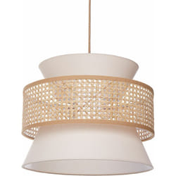 Lampada a sospensione Illuminazione con paralume in Rattan Naturale Beige Luyano