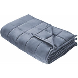 Beliani - Coperta rettangolare ponderata 8kg 135 x 200 cm Rivestimento in tessuto poliestere trapuntato Imbottitura con perle di vetro blu Nereid