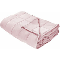Beliani - Coperta rettangolare ponderata 4kg 100 x 150 cm Rivestimento in tessuto poliestere trapuntato Imbottitura con perle di vetro rosa Nereid