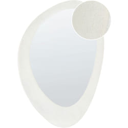 Beliani - Specchio da parete moderno decorativo appeso 60 x 90 cm Telaio mdf Forma irregolare Bianco Audes