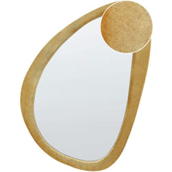 Beliani - Specchio da parete moderno decorativo appeso 61 x 91 cm Telaio in mdf Forma irregolare Giallo Venas