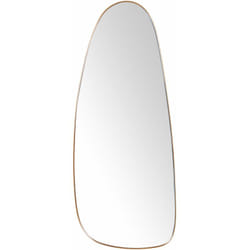 Beliani - Specchio decorativo ovale moderno e minimalista con cornice in ferro e metallo per il soggiorno 39 x 95 cm Oro Cergy