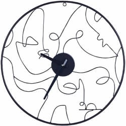 Beliani - Orologio da parete tondo in ferro e metallo nero ø 50 cm Mentone