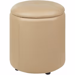 Elegante pouf in ecopelle con pratico vano portaoggetti. Dona agli ambienti di casa con questo pouf dal design moderno. È rea ...