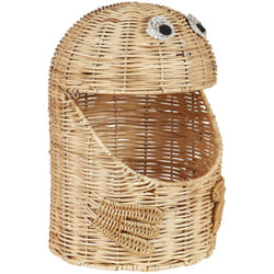 Cesto in vimini di rattan a forma di mostro, cesto naturale intrecciato, accessorio per la conservazione dei giocattoli, luce Hormuz