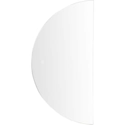Beliani - Specchio da parete moderno a led semicircolare per camera da letto e bagno 50 x 100 cm Argento Loue