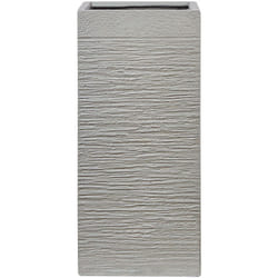 Beliani - Vaso da Fiori Quadrato Grigio chiaro per Esterno o Interno 33 x 33 x 70 cm Dion