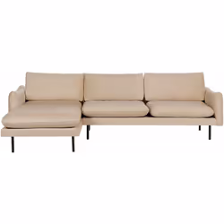 Elegante divano angolare da salotto. Rendi ancora più confortevole il soggiorno con questo divano angolare. Realizzato in vel ...