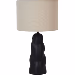 Lampada da comodino con base in ceramica e paralume. Completa il design del tuo spazio con questa lampada da tavolo minimalis ...
