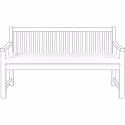Cuscino per panca da giardino con cerniera. Questo moderno cuscino crea un'atmosfera accogliente e diventa una parte insostit ...