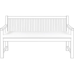Cuscino per panca da Giardino in Poliestere bianco 152 x 54 cm Vivara