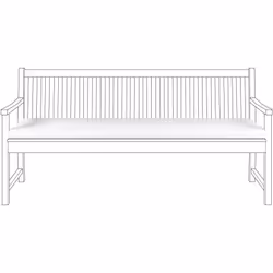 Moderno cuscino per panca da giardino con cerniera. Questo moderno cuscino crea un'atmosfera accogliente e diventa una parte ...