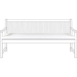 Cuscino per panca da Giardino in Poliestere bianco 169 x 50 cm Vivara