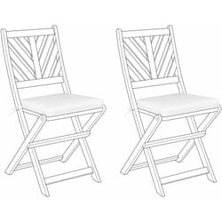 Set di 2 cuscini per sedie da giardino bianco Terni