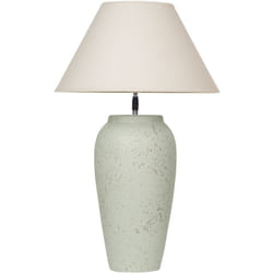 Lampada da tavolo moderna Luce da comodino Base in ceramica Paralume regolabile in lino Effetto invecchiato Bianco Amblo