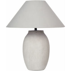Beliani - Lampada da tavolo in ceramica da comodino Luce in tessuto di lino Grigio Graliwdo